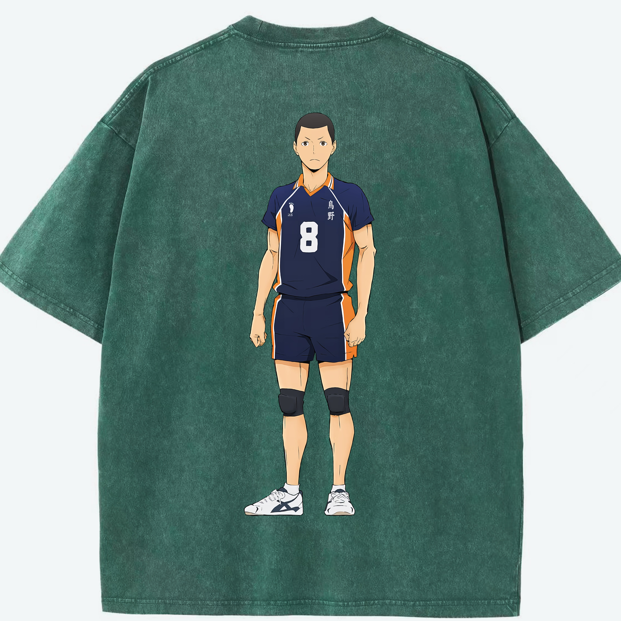 （画像用） ハイキュー!! Haikyu!! 綿100% ヴィンテージ風 半袖Tシャツ（背面プリント）